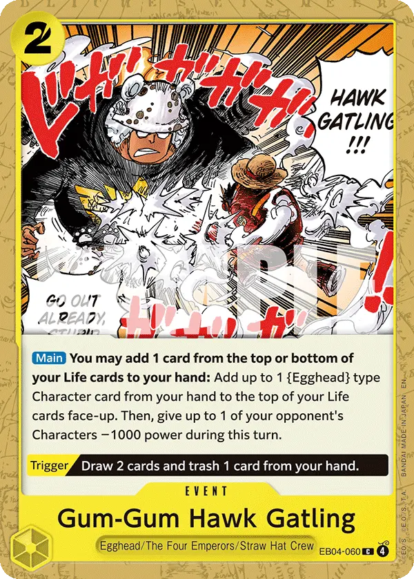 Gum-Gum Hawk Gatling EB04-060 card
