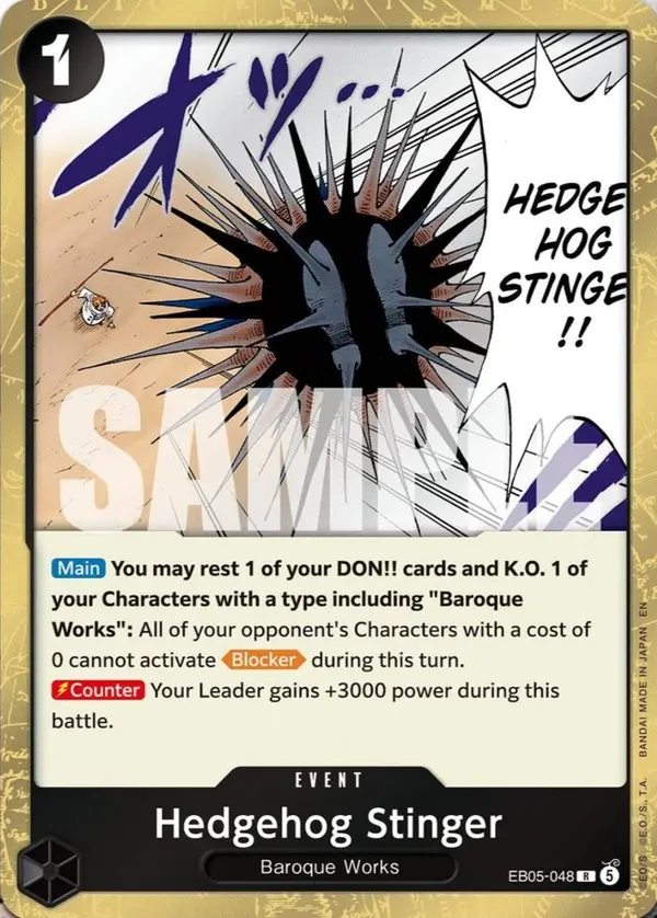 Hedgehog Stinger EB05-048 card