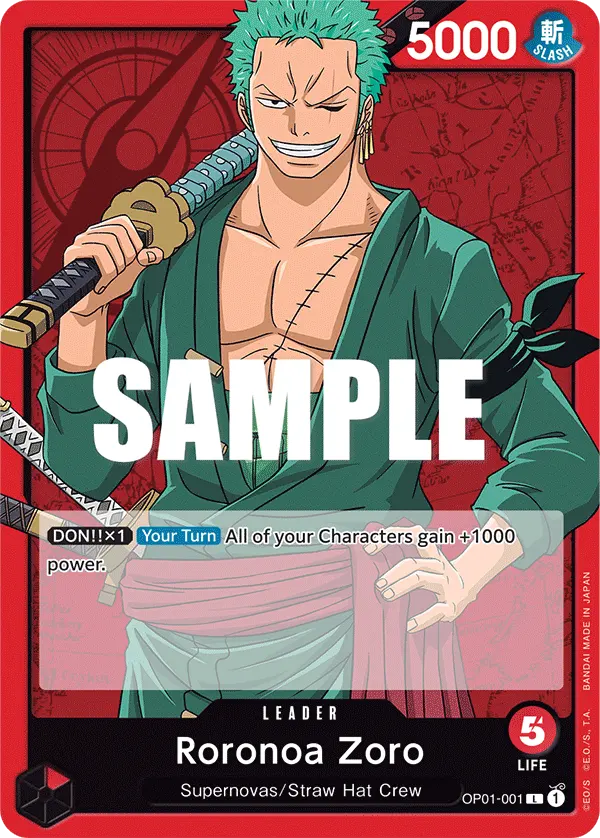 Roronoa Zoro OP01-001 card