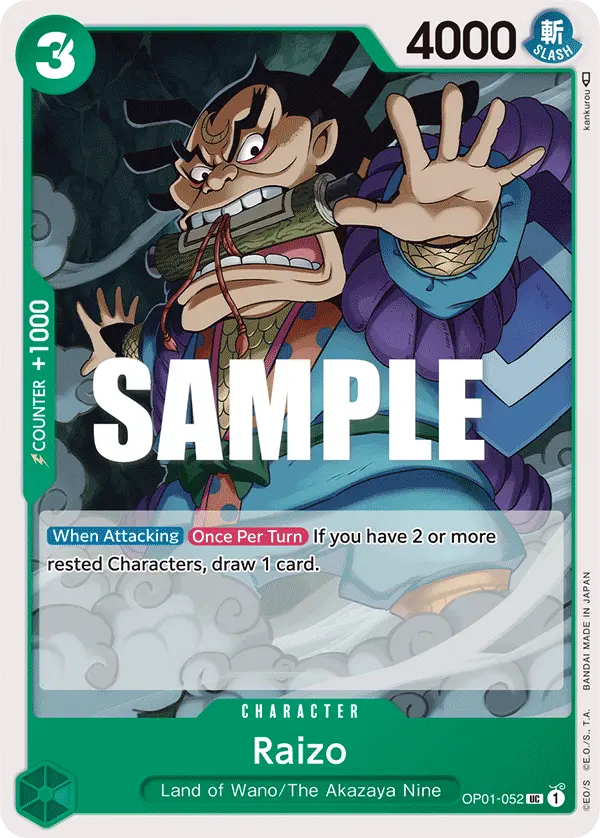 Raizo OP01-052 card