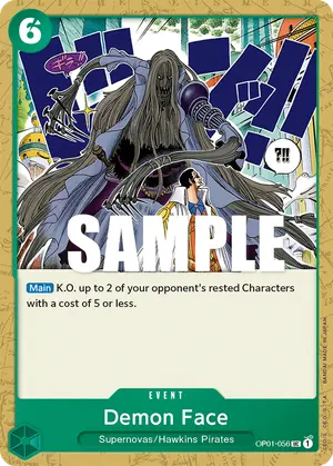 Carta Demon Face OP01-056