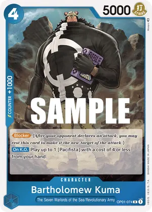 Carta Bartholomew Kuma OP01-074