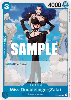 Carta Miss Doublefinger(Zala) OP01-080