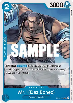 Carta Mr.1(Daz.Bonez) OP01-083