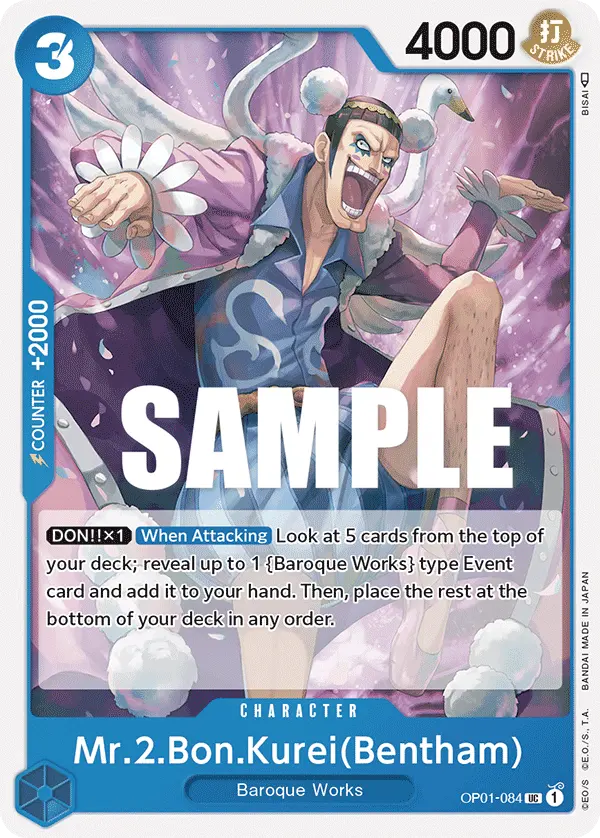 Carta Mr.2.Bon.Kurei(Bentham) OP01-084