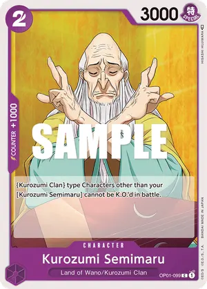 Carta Kurozumi Semimaru OP01-099