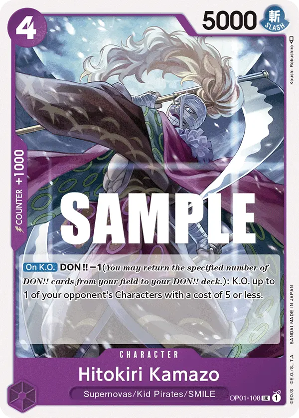 Carta Hitokiri Kamazo OP01-108
