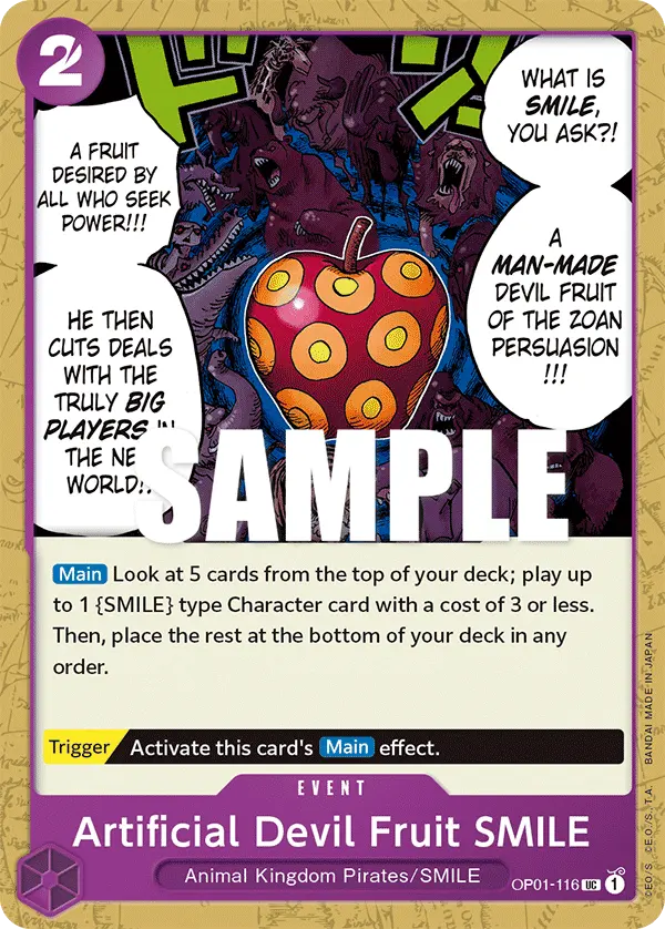 Carta Artificial Devil Fruit SMILE OP01-116