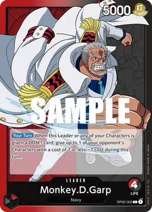 Carta Monkey.D.Garp OP02-002
