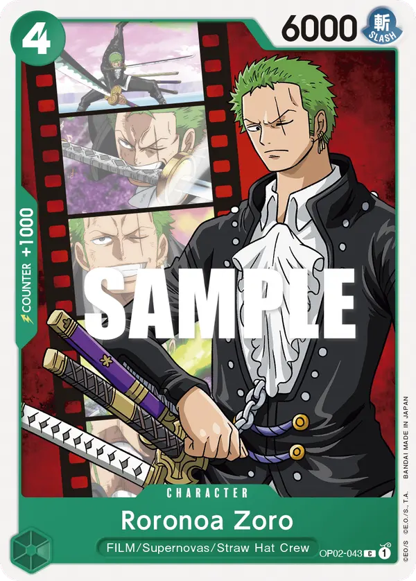 Carta Roronoa Zoro OP02-043