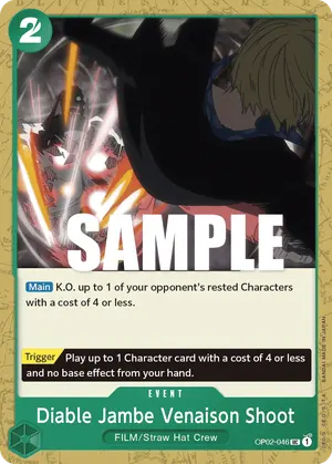 Carta Diable Jambe Venaison Shoot OP02-046