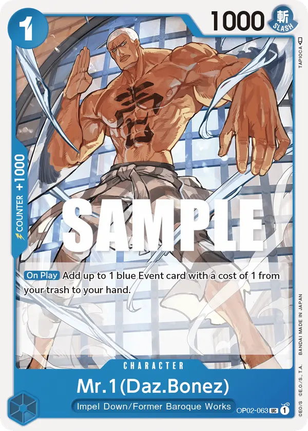 Carta Mr.1(Daz.Bonez) OP02-063
