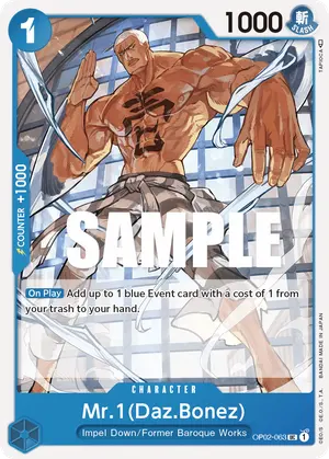 Carta Mr.1(Daz.Bonez) OP02-063
