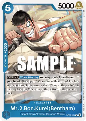 Carta Mr.2.Bon.Kurei(Bentham) OP02-064