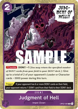 Carta Judgment of Hell OP02-089