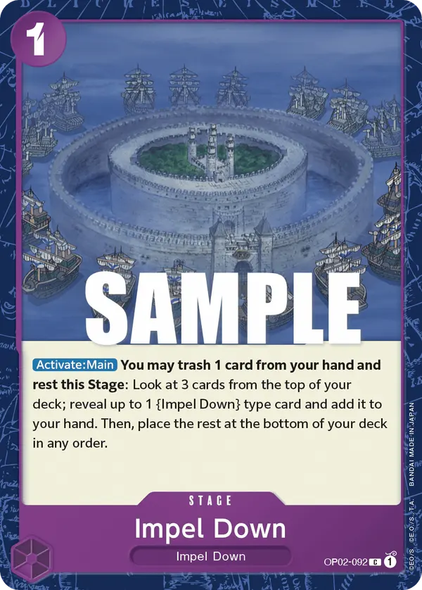 Carta Impel Down OP02-092