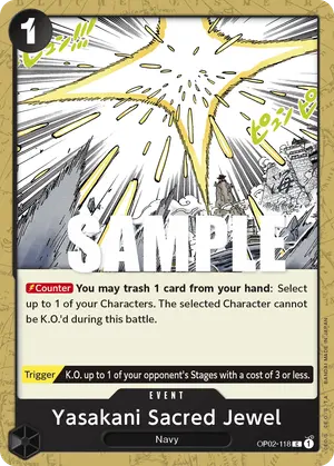Carta Yasakani Sacred Jewel OP02-118