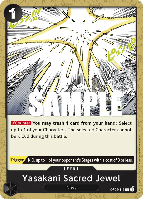 Carta Yasakani Sacred Jewel OP02-118