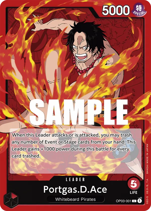 Carta Portgas.D.Ace OP03-001