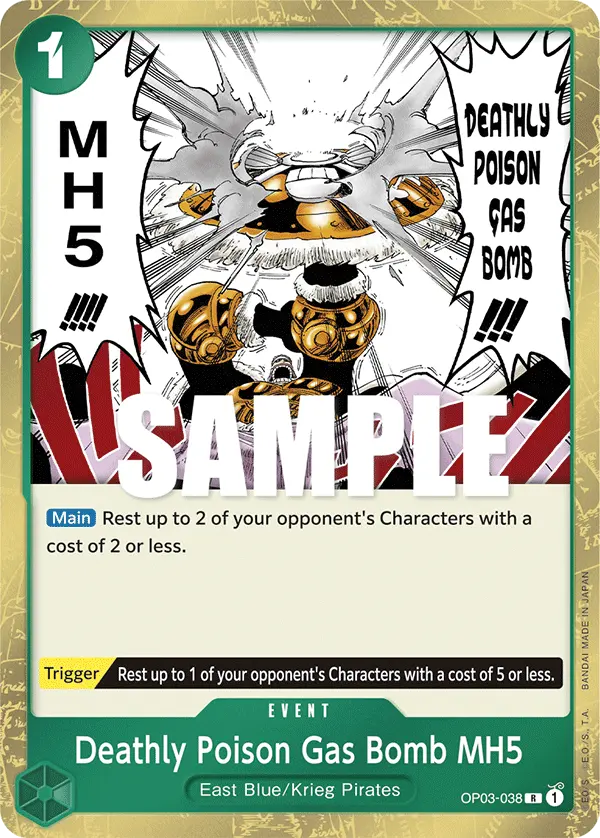 Carta Deathly Poison Gas Bomb MH5 OP03-038