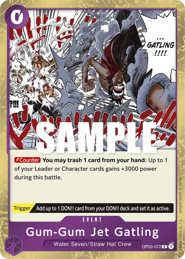 Gum-Gum Jet Gatling OP03-072 card