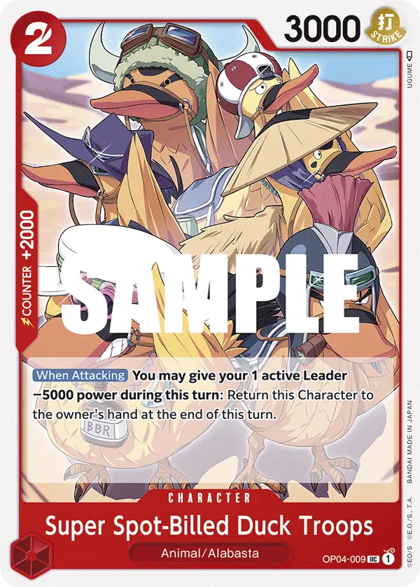 Super Spot-Billed Duck Troops OP04-009 card