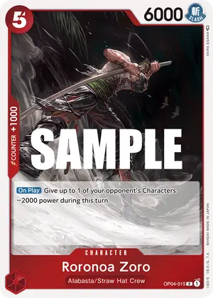 Carta Roronoa Zoro OP04-015