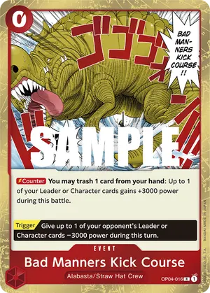 Carta Bad Manners Kick Course OP04-016