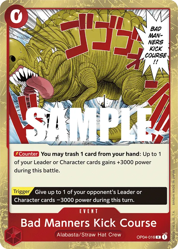 Carta Bad Manners Kick Course OP04-016