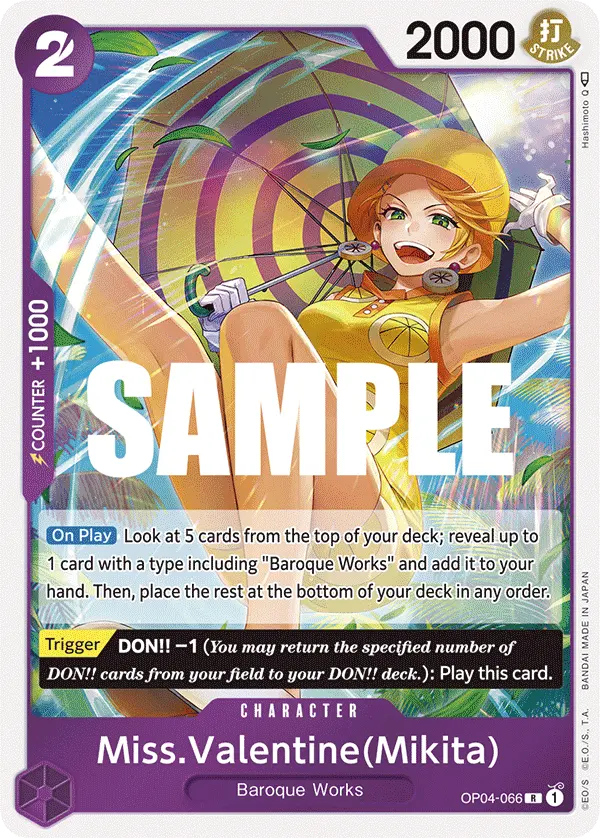 Carta Miss.Valentine(Mikita) OP04-066