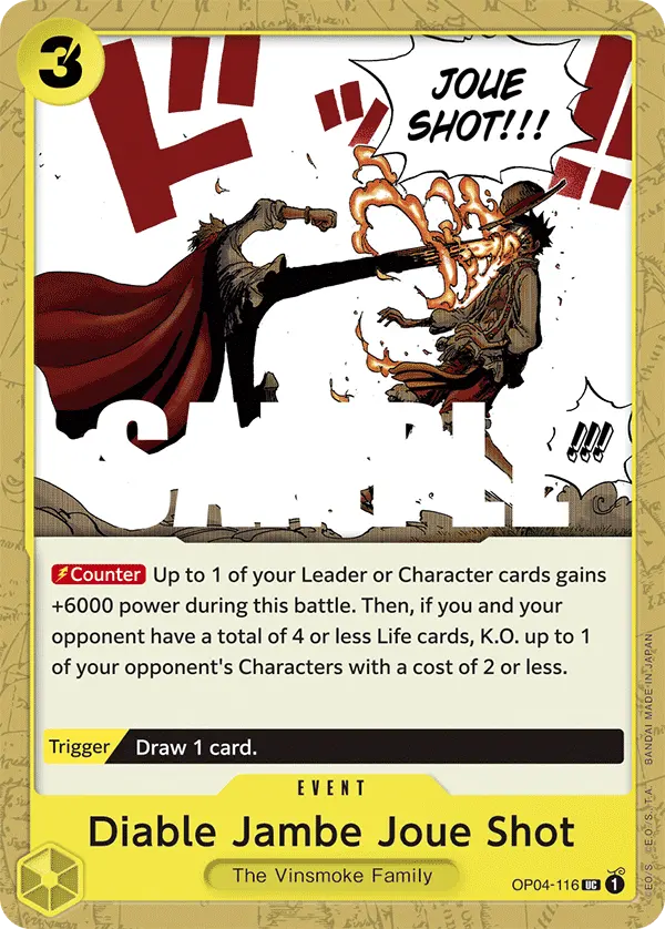 Diable Jambe Joue Shot OP04-116 card