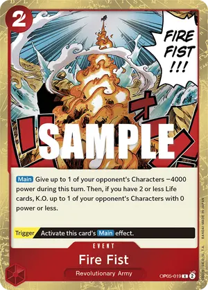 Carta Fire Fist OP05-019