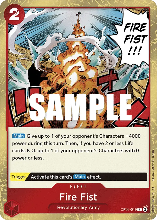 Carta Fire Fist OP05-019