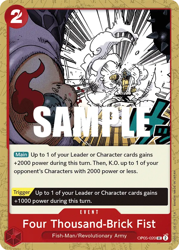 Four Thousand-Brick Fist OP05-020 card