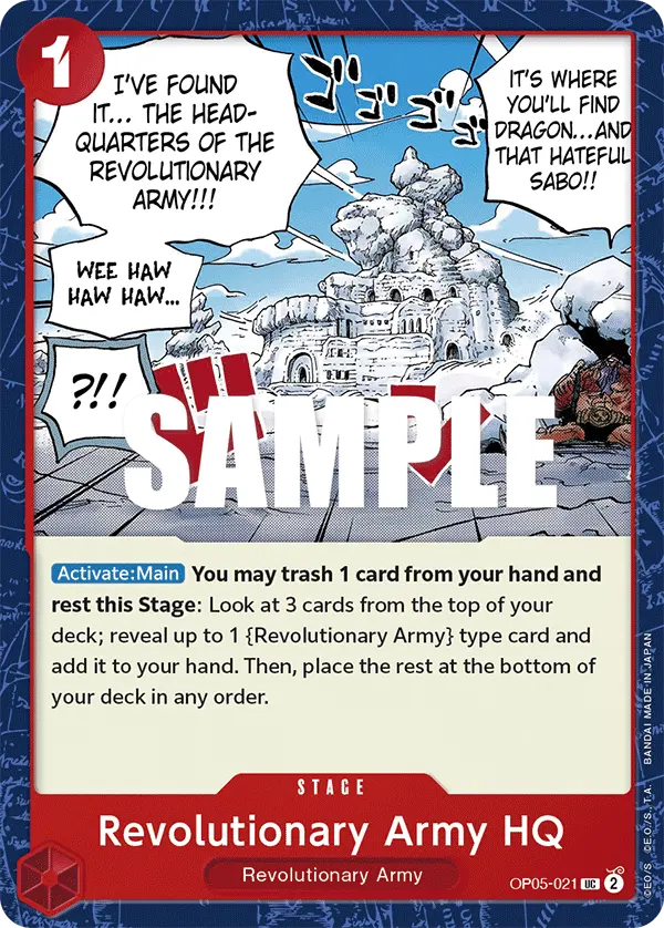 Carta Revolutionary Army HQ OP05-021