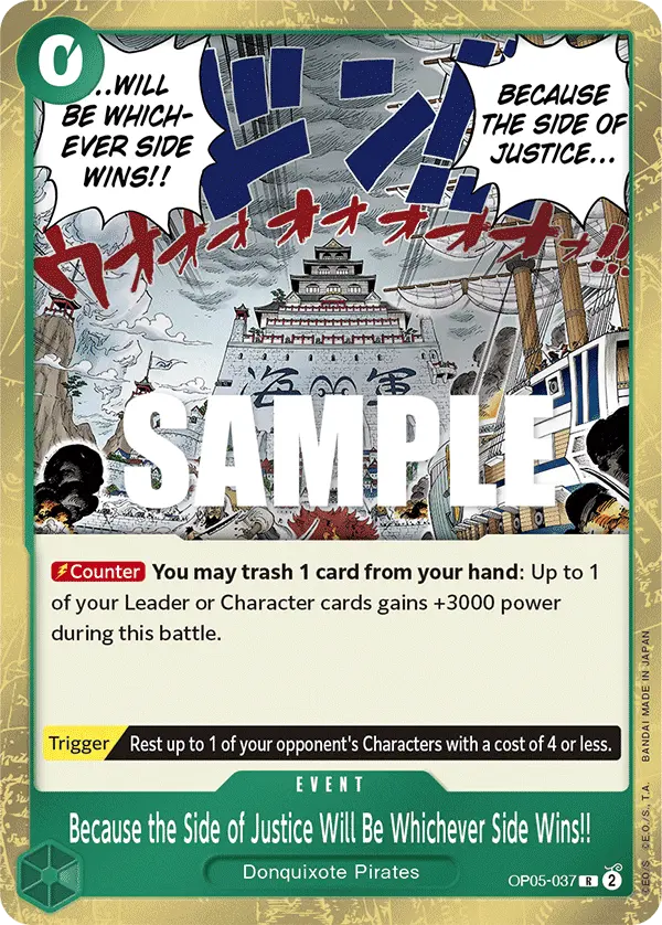 Carta Because the Side of Justice Will Be Whichever Side Wins!! OP05-037