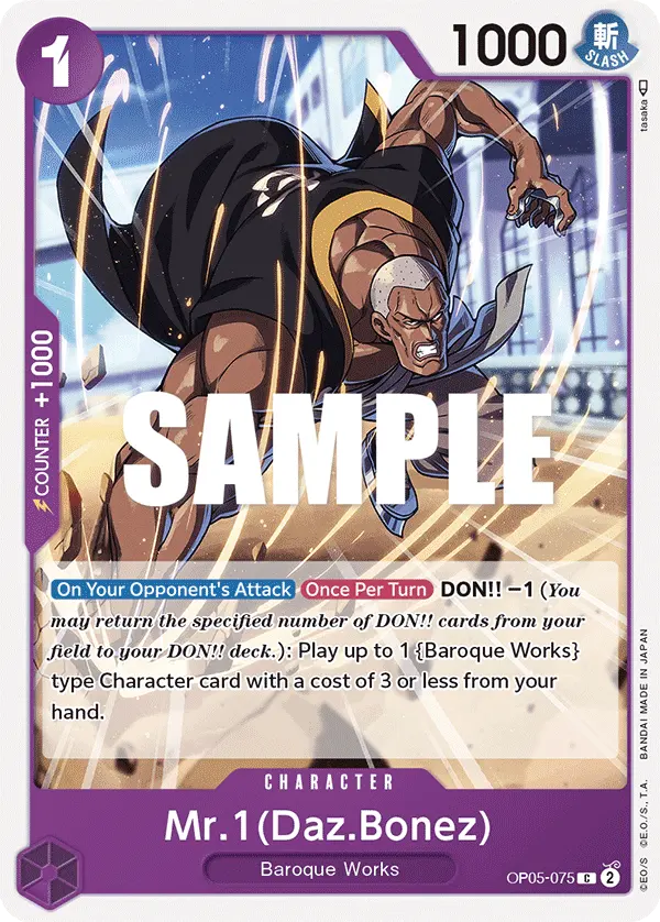 Carta Mr.1(Daz.Bonez) OP05-075