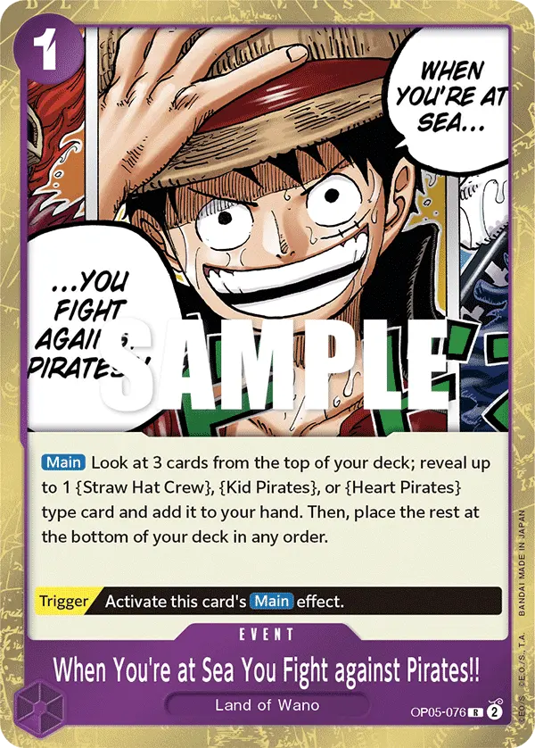 Carta When You're at Sea You Fight against Pirates!! OP05-076