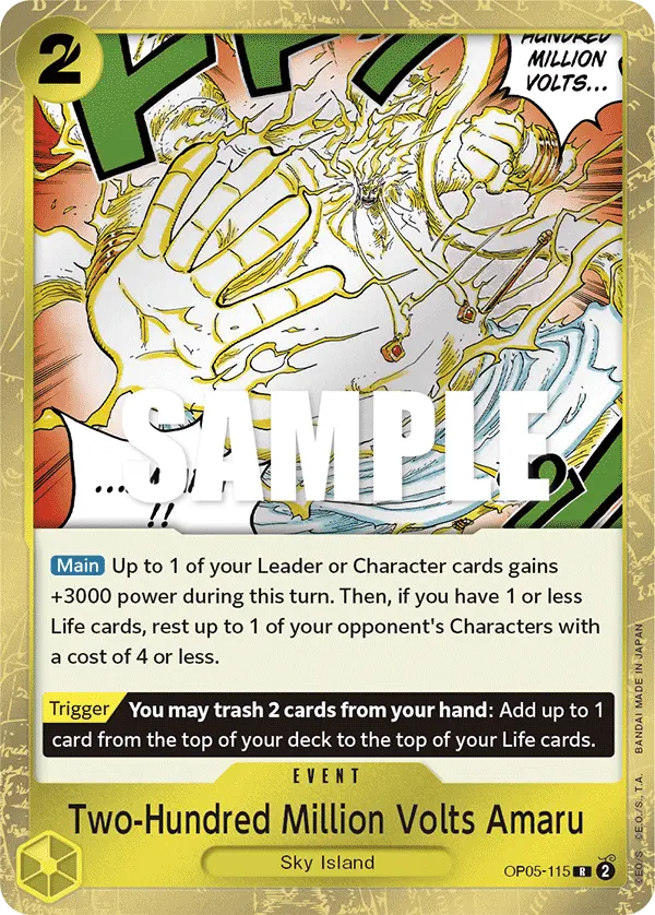 Carta Two-Hundred Million Volts Amaru OP05-115