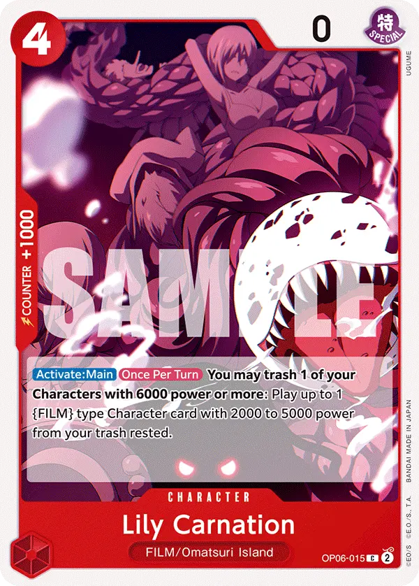 Carta Lily Carnation OP06-015