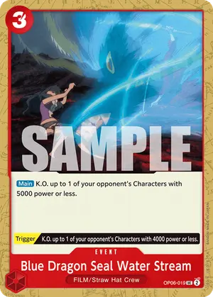 Carta Blue Dragon Seal Water Stream OP06-019