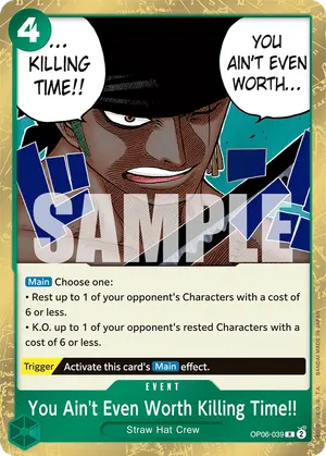 Carta You Ain't Even Worth Killing Time!! OP06-039