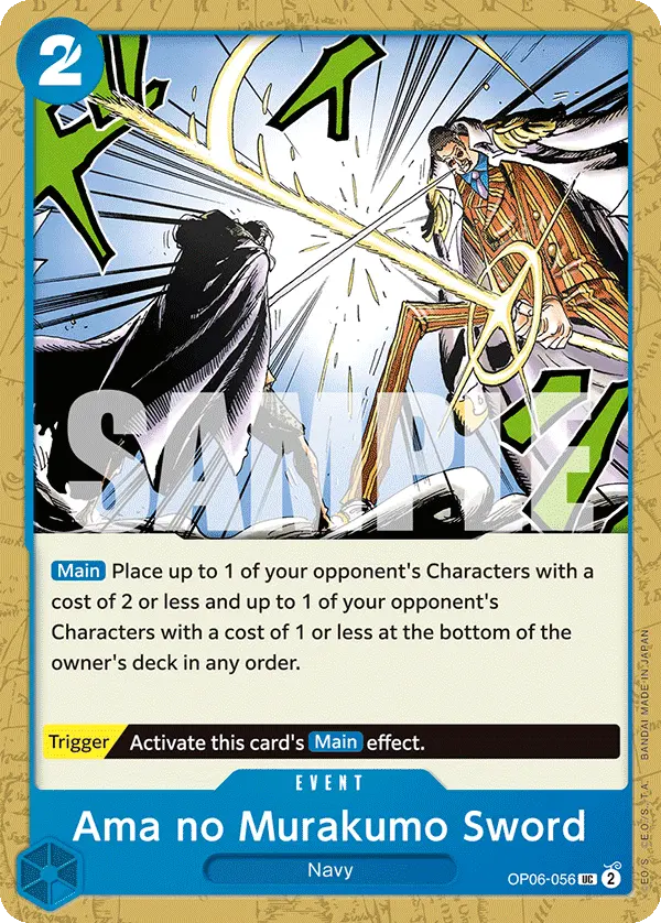 Carta Ama no Murakumo Sword OP06-056