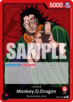 Carta Monkey.D.Dragon OP07-001