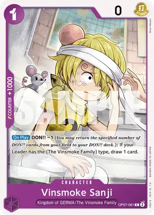 Carta Vinsmoke Sanji OP07-061