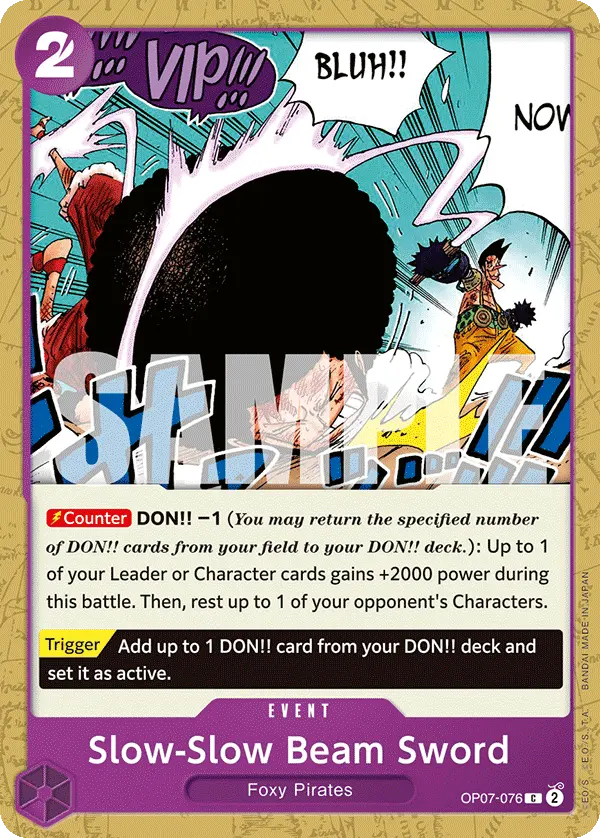 Carta Slow-Slow Beam Sword OP07-076