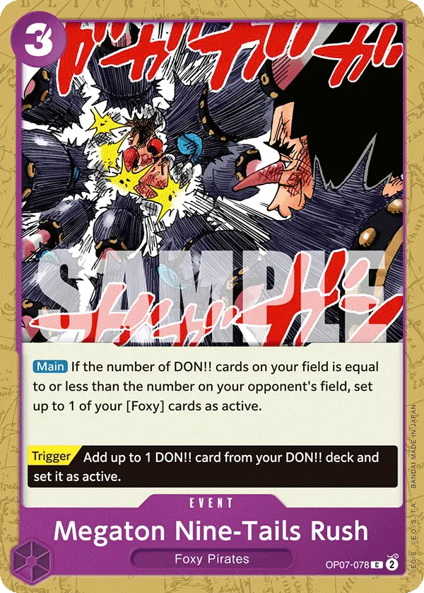 Megaton Nine-Tails Rush OP07-078 card