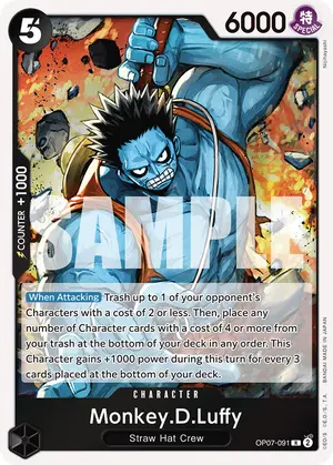 Carta Monkey.D.Luffy OP07-091