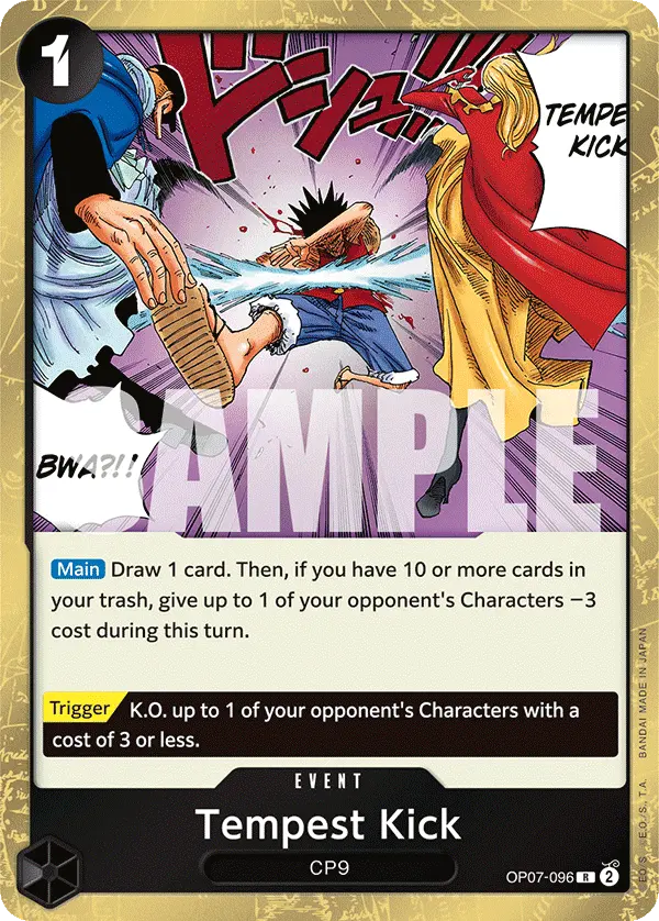 Carta Tempest Kick OP07-096
