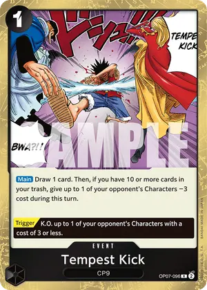 Carta Tempest Kick OP07-096